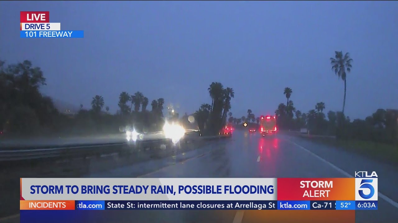 Latest storm brings rain, flooding risk to Southern California - YouTube