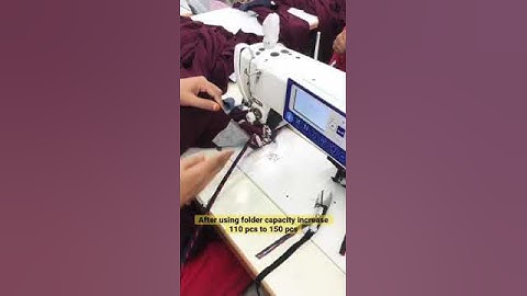 Back tape attach by Folder. #improvment #poloshirt #ie #machine #rmg #sewing