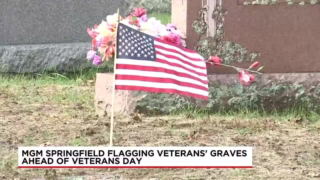 MGM Springfield plants flags at thousands of graves ahead of Veterans ...