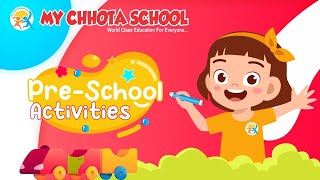 Pre-school activities for kids (Making circle with joining dots.)