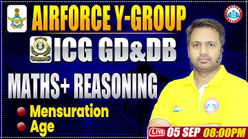 Airforce Y Group Classes 2024 | ICG GD DB Maths Practice Set  | ICG GD DB Reasoning By Rakesh Sir