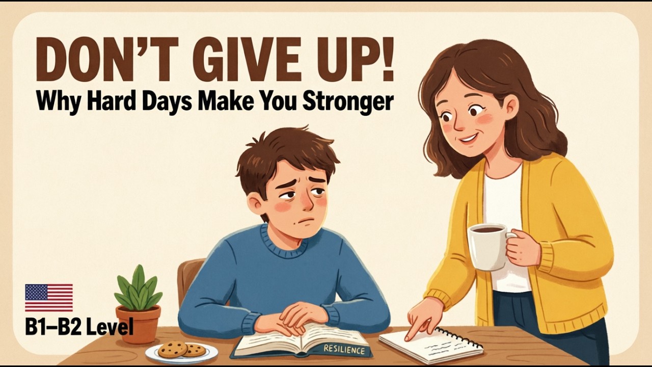 Don’t Give Up 💪 | Why Hard Times Make You Stronger (B1-B2 Level) - YouTube
