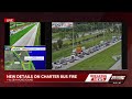 VIDEO: Charter bus fire closes all southbound I-95 lanes in Martin County