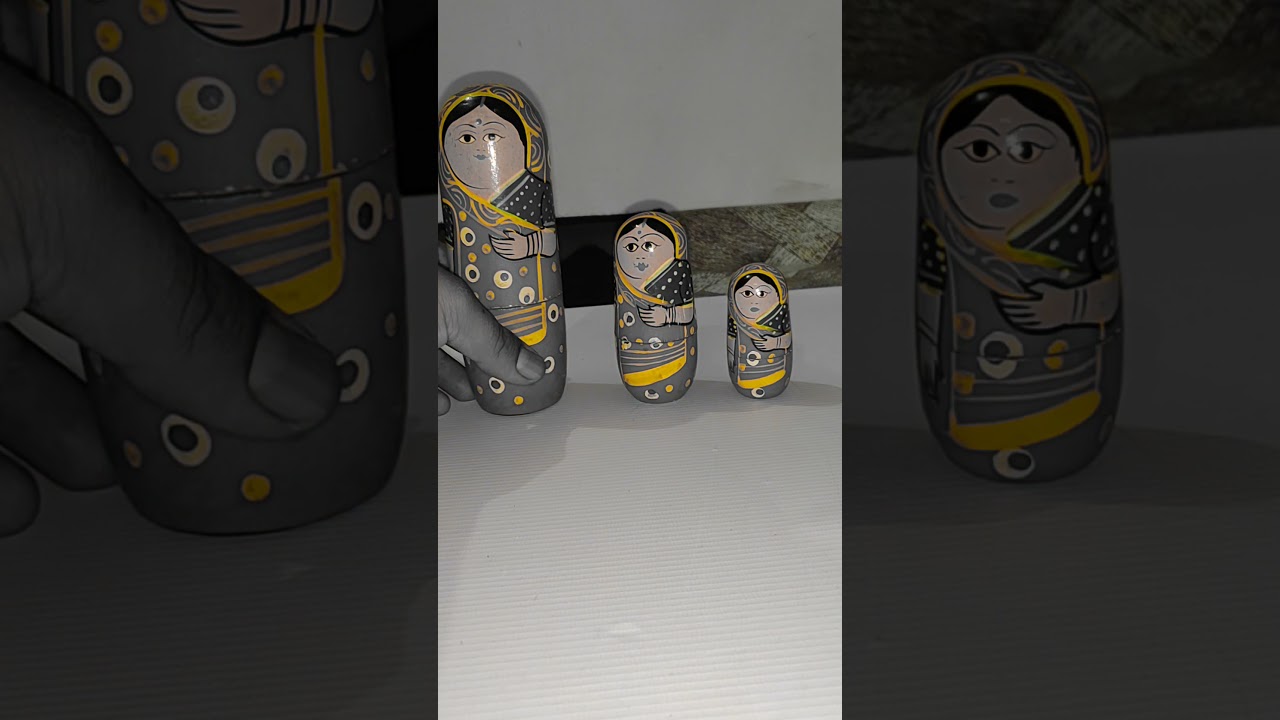 Russian Matryoshka Babushka Wooden Nesting Dolls 