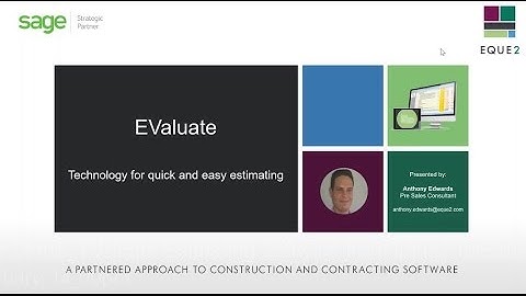 Web Demo -Technology for quick and easy estimating/EValuate Estimating Software from Eque2