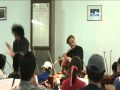 Andrea Griminelli during th rehearsal of Mozart's Concert K 313, I movimento with Gustavo Dudamel