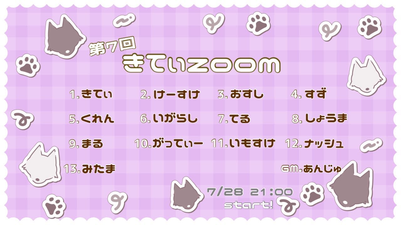 第7回きてぃzoom：けーすけ視点