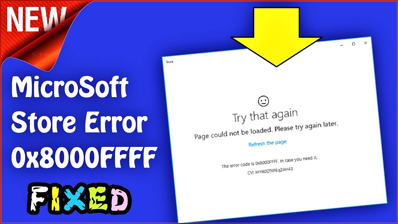 How to Fix Microsoft Store Error 0x8000FFFF on Windows 10 (English)