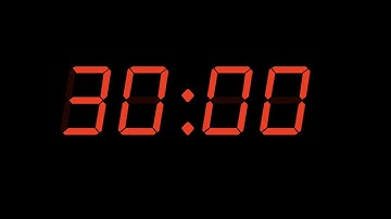 30 Minute Timer, retro red lcd alarm clock, with Alarm ⏰