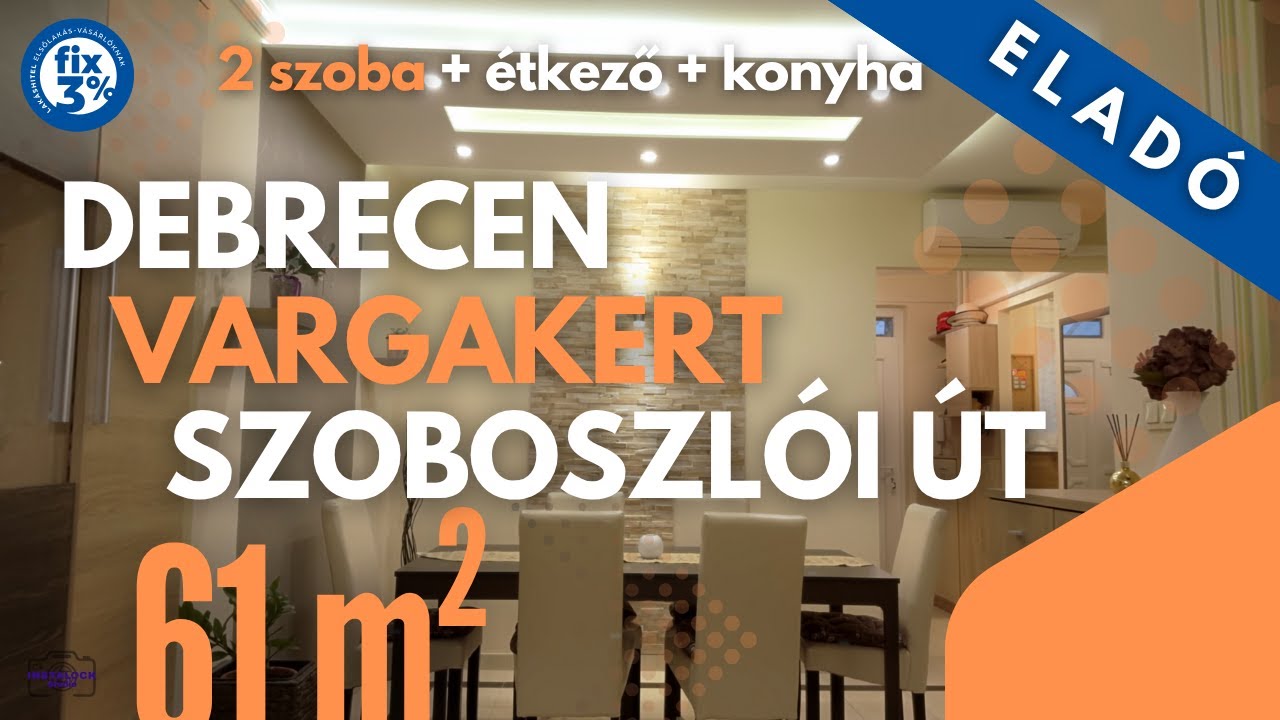 Debrecen - Vargakert - Szoboszlói úti 61 m2 lakás ELADÓ!