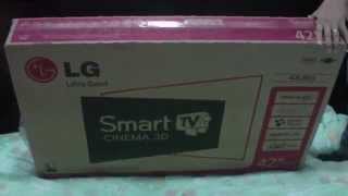 Unboxing tv lg 42lb65 3d.