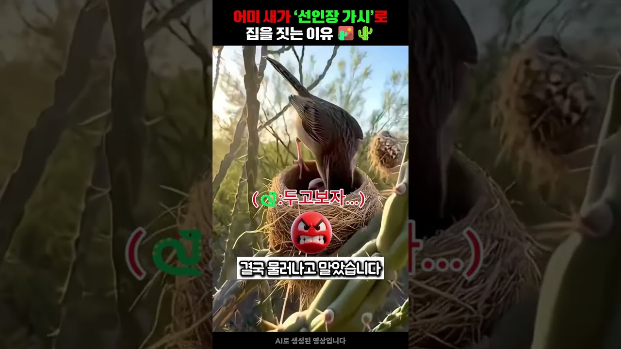 어미 새가 ‘선인장 가시’로 집을 짓는 이유