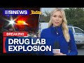 Alleged drug lab explodes in Chester Hill, Sydney | 9 News Australia
