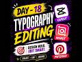 Learn Typography Editing in 30 Days | Day 18#Typography #Editing #Design #Tutorial #Bangla