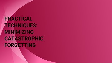 Practical Techniques Minimizing Catastrophic Forgetting