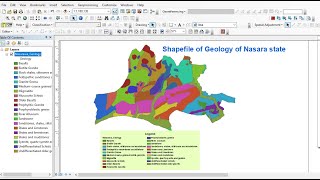 Geological map shapefile of Nigerian states: Geology of Nasarawa State Shapefile