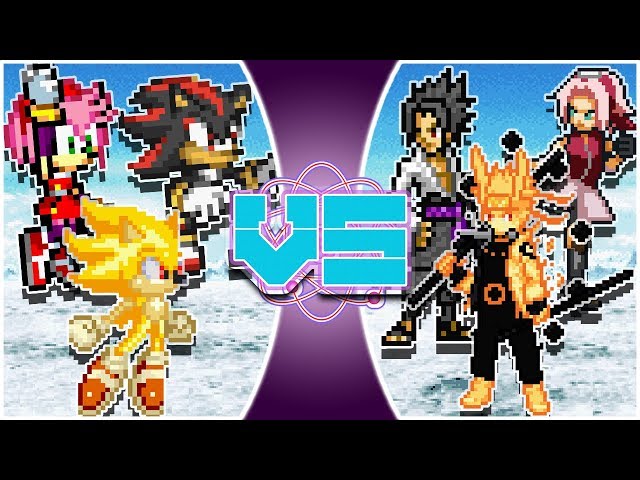 SONIC vs NARUTO 3 on 3! (Amy, Shadow, Sonic vs Naruto, Sasuke, Sakura) RUMBLE REWIND!