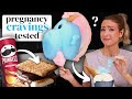 I Tried ALL of the PREGNANCY CRAVINGS!! (surprise sisters-in-law edition!)