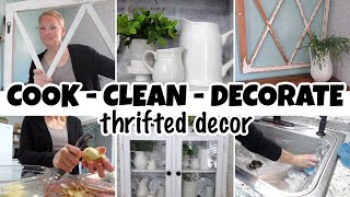 COOK, CLEAN, AND DECORATE WITH ME / STYLING MY THRIFT PIECES / THRIFTED DECOR / SPRING 2025 @DorsettDoorstep