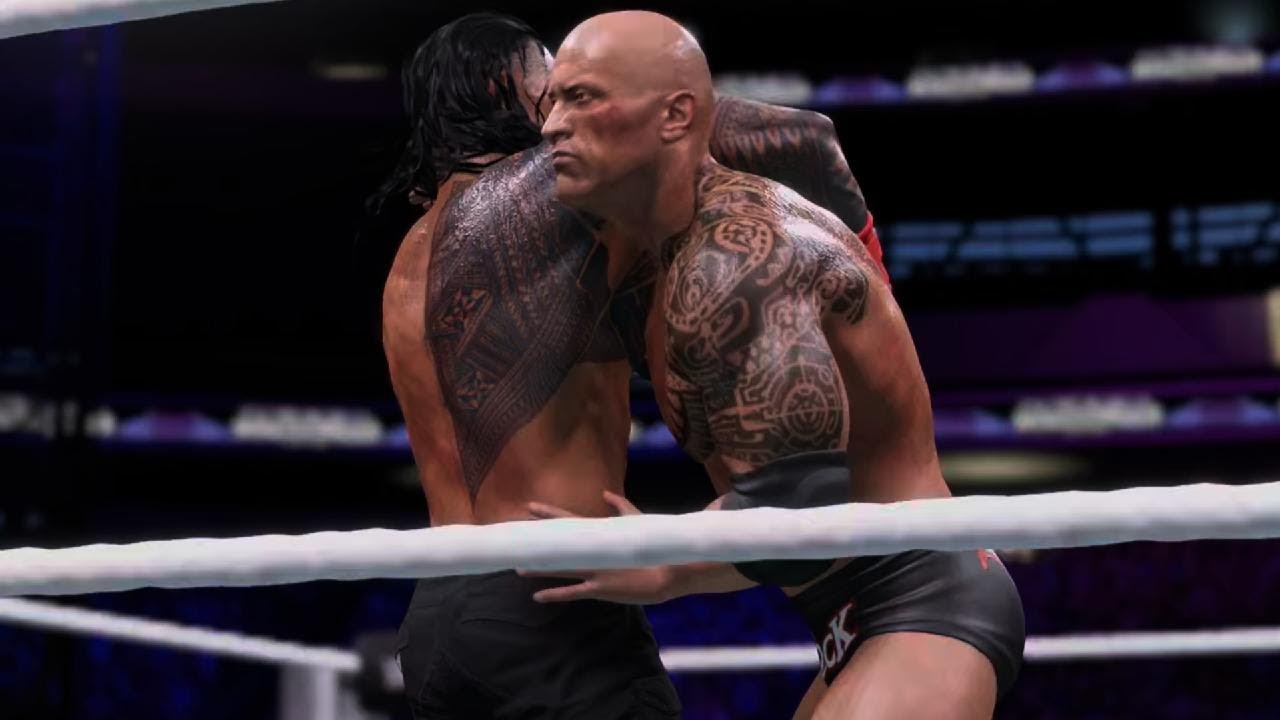 The Rock Vs Roman Reigns World Title Match WWE 2K25