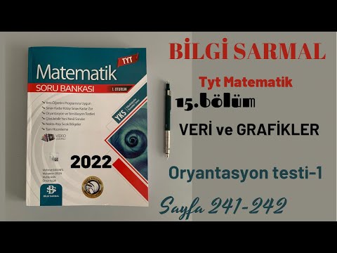 BİLGİ SARMAL Tyt Matematik 17.bölüm VERİ ve GRAFİKLER  Oryantasyon Testi  1 sayfa 241-242✏️✏️