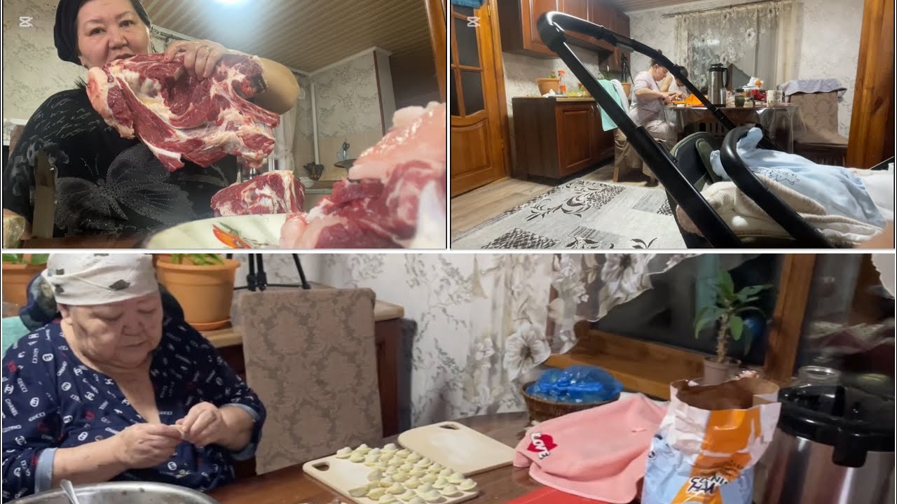 Купили мясо.Поступил заказ ,на пельмени и на манты. 