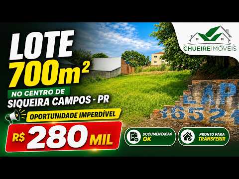 Capa do vídeo 🏡 Lote de 700m² no Centro de Siqueira Campos – Oportunidade