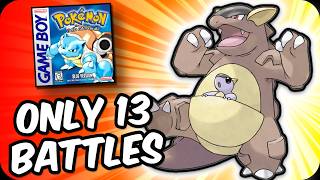 Can Kangaskhan beat Pokemon Red/Blue with only 13 battles?