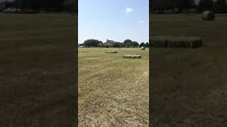 Loading 2 Wire Small Square Bales With Rafter M 10 Bale Hydrolic Shift Grapple.