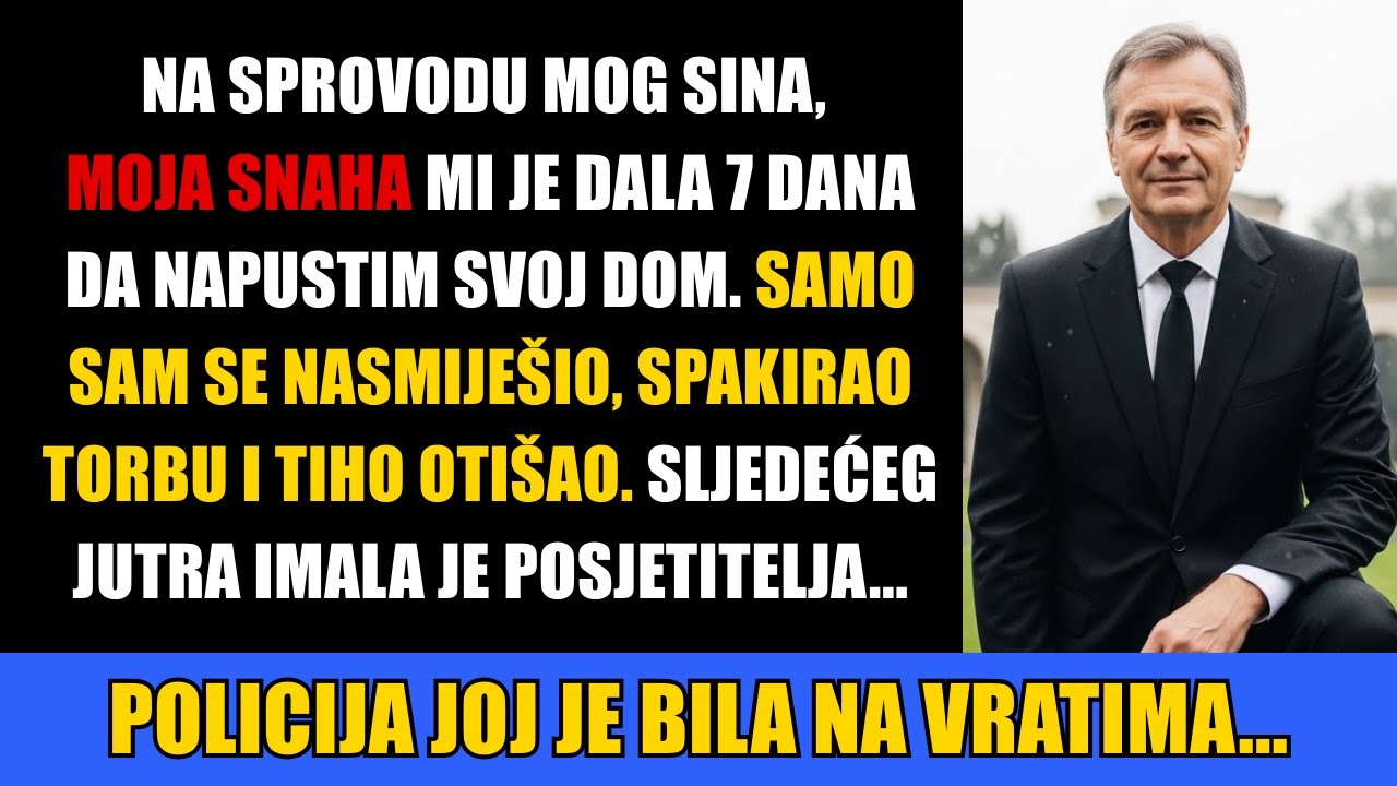 Na sprovodu mog sina, moja snaha mi je rekla: 