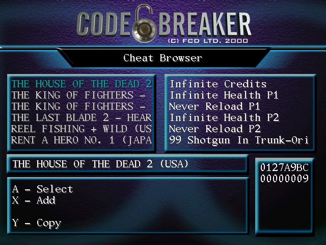 READ DESCRIPTION] Dreamcast GDEMU openMenu - Codebreaker Cheat
