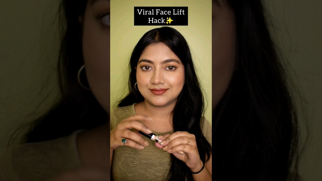 Trying viral face lift hack✨ 