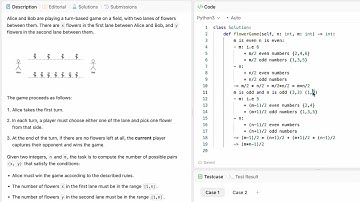 🌸 LeetCode 3021 | Alice and Bob Playing Flower Game | Easy Explanation for Beginners | FAANG Prep