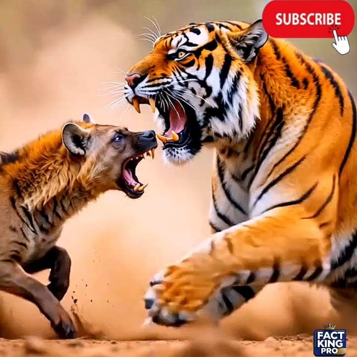 “🛑 The Wild Hunt: Hyenas 🐆 vs Royal Bengal Tiger 🐅 – Nature’s Brutal ...