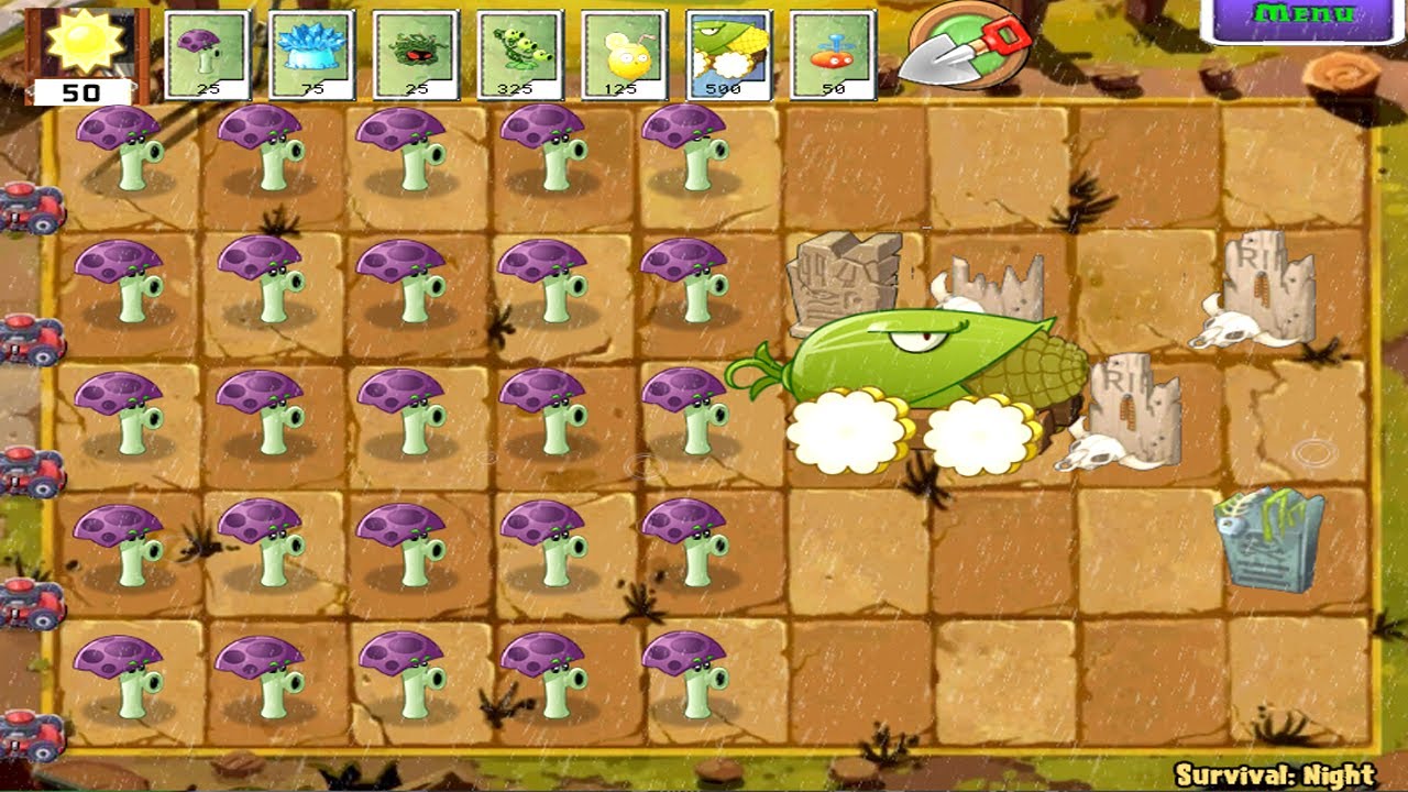 Plants and zombies : World war 9999 Scaredy- Shroom Vs All Zombies PVZ3 ...