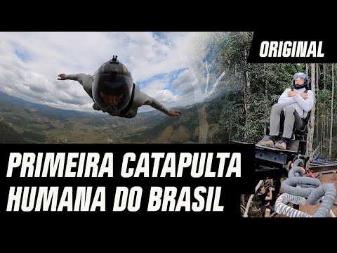 Salto FINAL! Atletas são lançados do topo da montanha | Catapulta Humana | Canal OFF