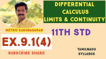 11th Std Maths Ex.9.1(4) Using the table estimate the value of limit