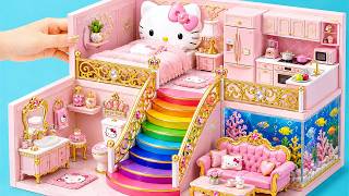 😻💖Make Simple Hello Kitty Miniature House With Cute Pink Decor Room For Two|DIY Miniature House🌸