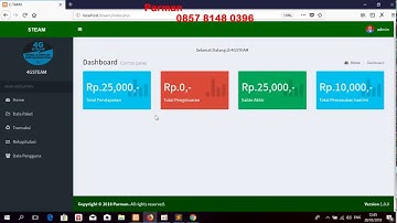 Apikasi Steam Motor dan Mobil dengan  PHP MYSQLI dan BOOTSTRAP