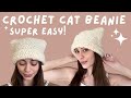 How to crochet a cat beanie  quick  easy tutorial for beginners