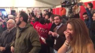 Emotional Bella Ciao At Syriza Celebration  25 Jan 2015