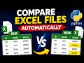 Compare Two Excel Files Automatically Using Python ⚡ Highlight Changes in Seconds 🔥
