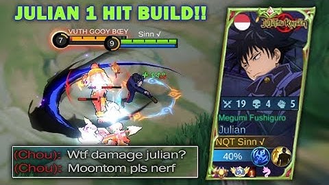 NEW JULIAN 1 HIT BUILD | TOP GLOBAL JULIAN | MLBB