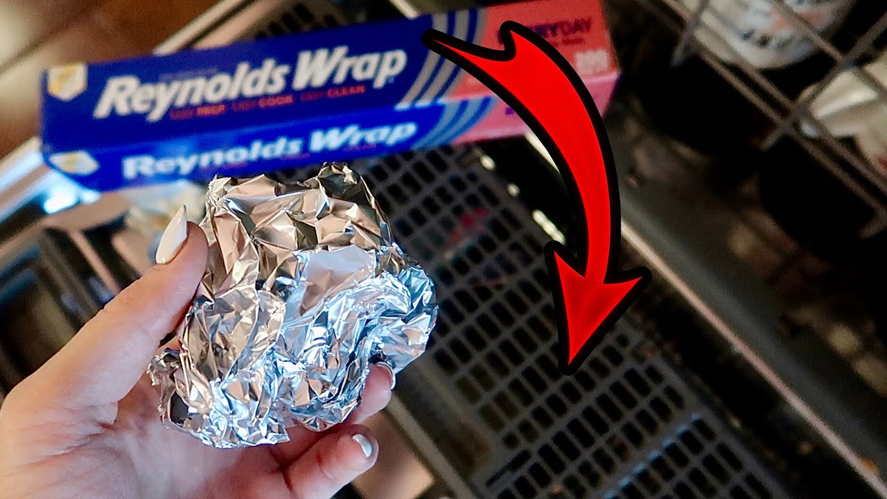 This is WHY you should put ALUMINUM FOIL in Your Dishwasher! 😱 try THIS  $1.25 Dollar Tree Trick 💥 