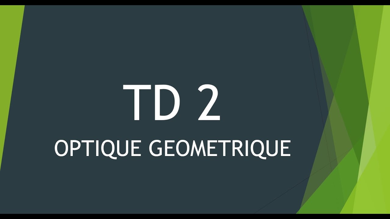 TD 2 P 1 ( Dioptre sphérique)