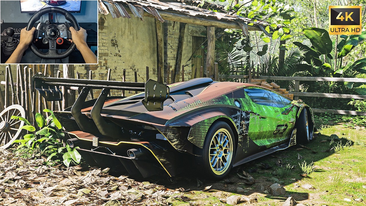 Rebuilding & Race Lamborghini Essenza SCV12 - Forza Horizon 5 Logitech G29 Stering Wheel Gameplay