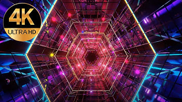 9 hour TV 4k HEXAGON fast moving Multi Metallic Color Relaxing Meditation Video Background loop