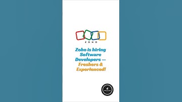 🚨 Zoho Hiring Software Developers | Any Degree | Freshers/Experienced #Zoho #freshersjobs#JobUpdates
