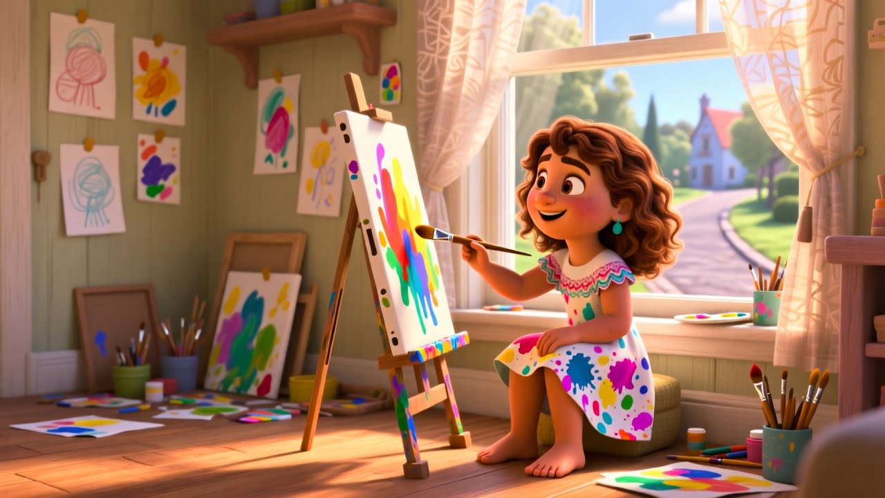 The Magic Paintbrush Song | Creative Color Rhyme for Kids | Nursery Rhymes & Songs for Children