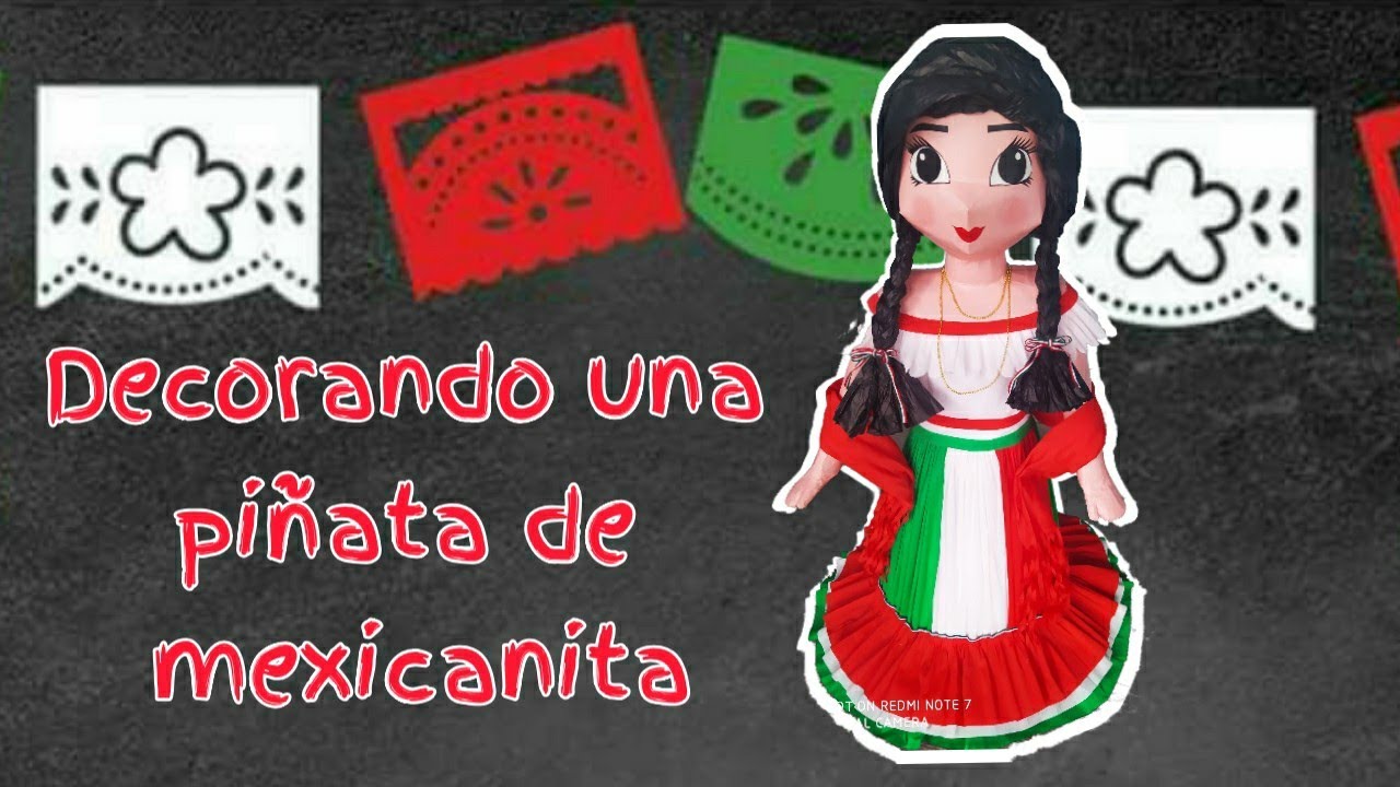Decoración de mexicanita/como vestir una piñata de muñeca